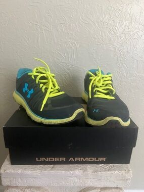 Under Armour Kids' Athletic Sneakers - Neon Yellow & Teal Accents